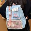 New Y2K Ita Backpacks Cute Girls Transparent Bags Students Diy Display Schoolbag Large Capacity Knapsack Casual Travel Rucksacks