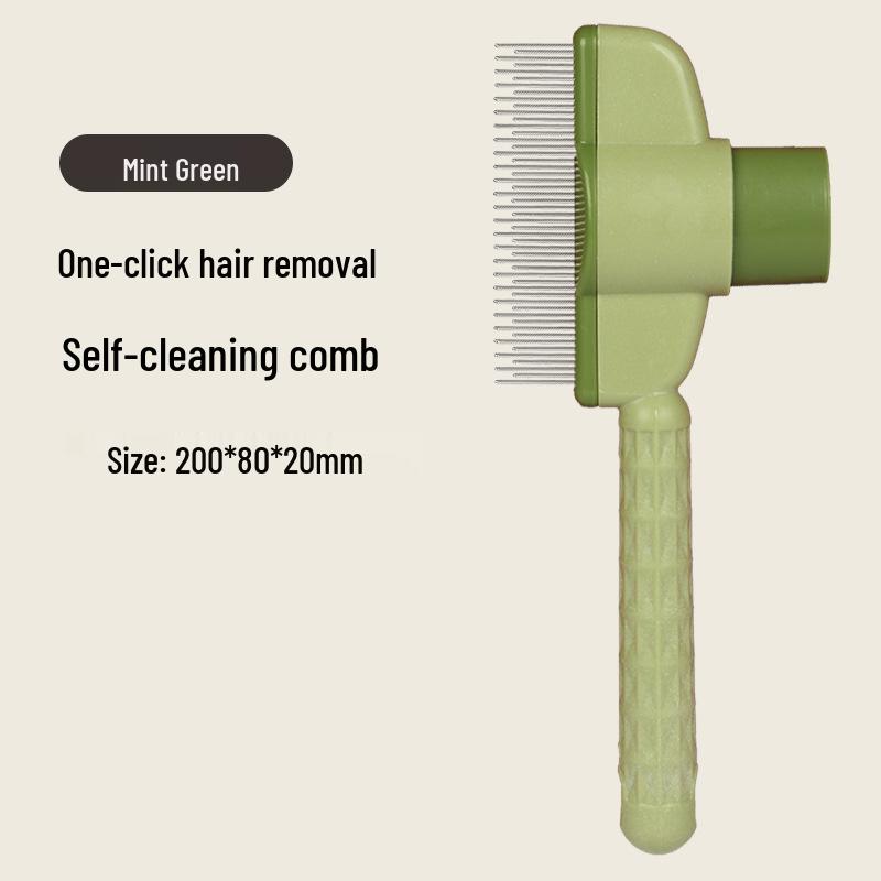 Pet Self-Cleaning Comb for Cats & Dogs - Detangle, Remove Loose Hair, Massage, and Knot Removal 20*8 cm