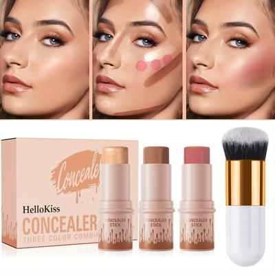 Multifunctional Contour Stick Blush, Highlighter Concealer for Natural Look