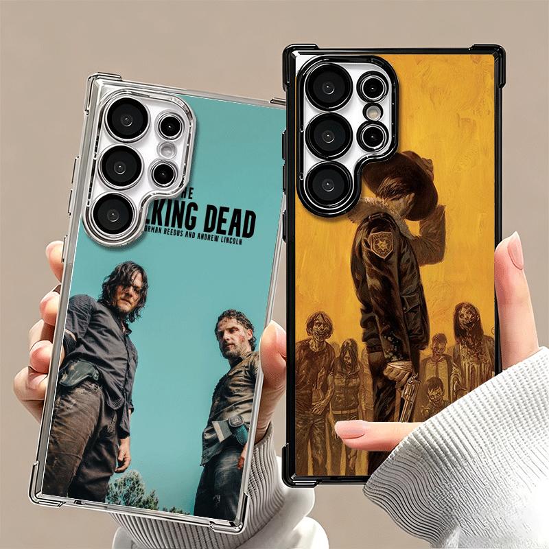 The Walking Deads Plating Phone Case For Samsung Galaxy S24 S25 FE S26 Edge S23 Ultra S22 S21 Plus S20 Anti-Fall Airabag Cover