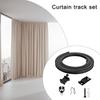 Multipurpose 5 Meter Curved Curtain Rails Set Ceiling Track with Rollers and Hook Brackets Kits for Easy Installation