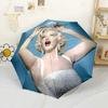 Marilyn Monroe Crown Outdoor Automatic Umbrella Compact 8-Rib Lightweight Sturdy Construction for Outdoor Daily Use Vibrant Pattern Umbrella