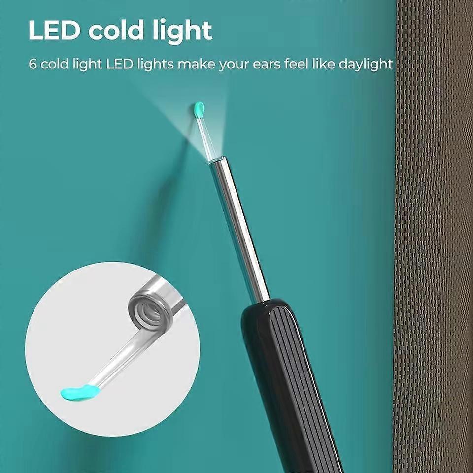 Wireless Wifi Smart Visual Ear Cleaning Spoon, USB Charging Ear Cleaning Set with Endoscope Camera for Ear Wax Removal, Compatible with Android iOS