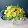 Realistic Silk Petals Artificial Flowers Plastic-wrapped Wire Stems