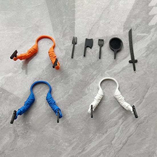 Drukowane w 3D Kurze Ręce Sukienka Przebranie Rekwizyty do Zakładania na Kury Kurze Ręce Szyja Zabawka Żołnierzyk Figurka Akcji Akcesoria na Kreatywne Prezenty Cosplay Zabawa