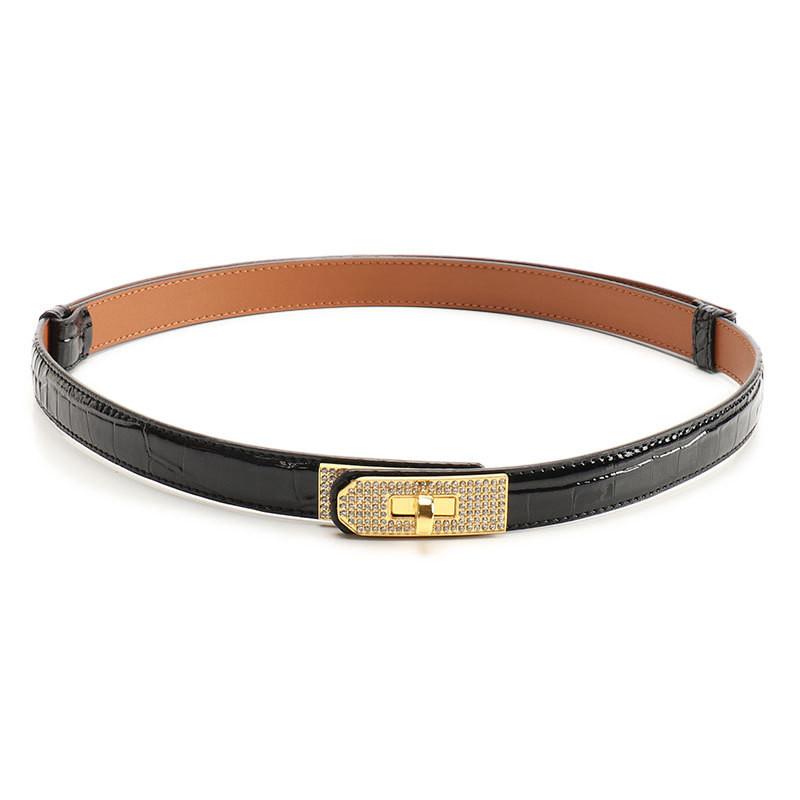 Belt Alloy Lock For Women With Water Drilling Design Suitable Office Gift Wear