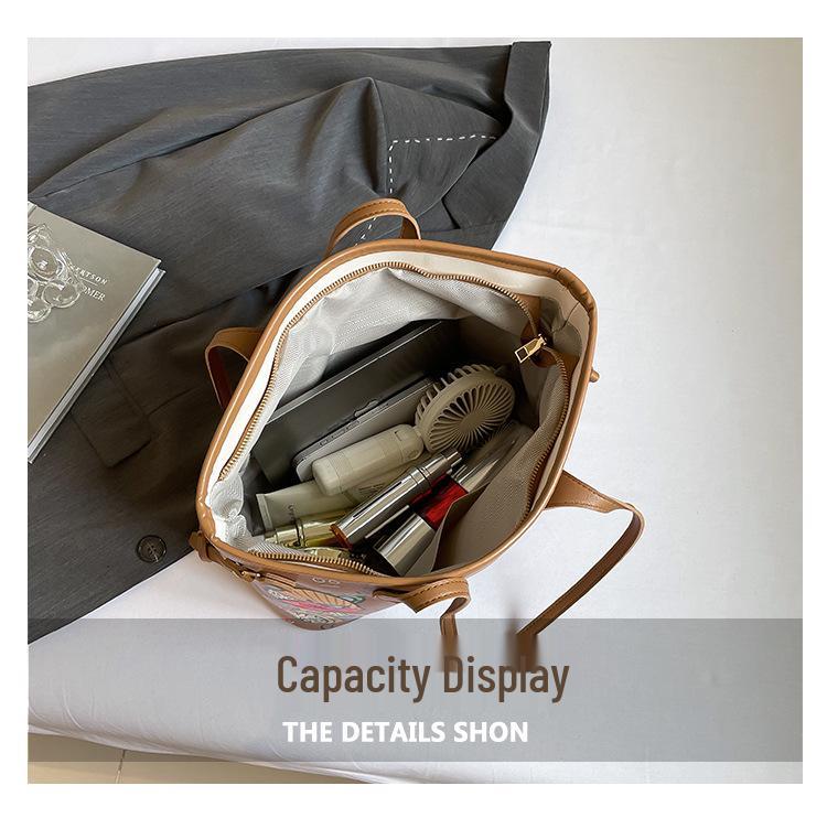 Graffiti Fashion 2025 Women's Versatile Handbag: Large Capacity Tote for Commute, Travel & College