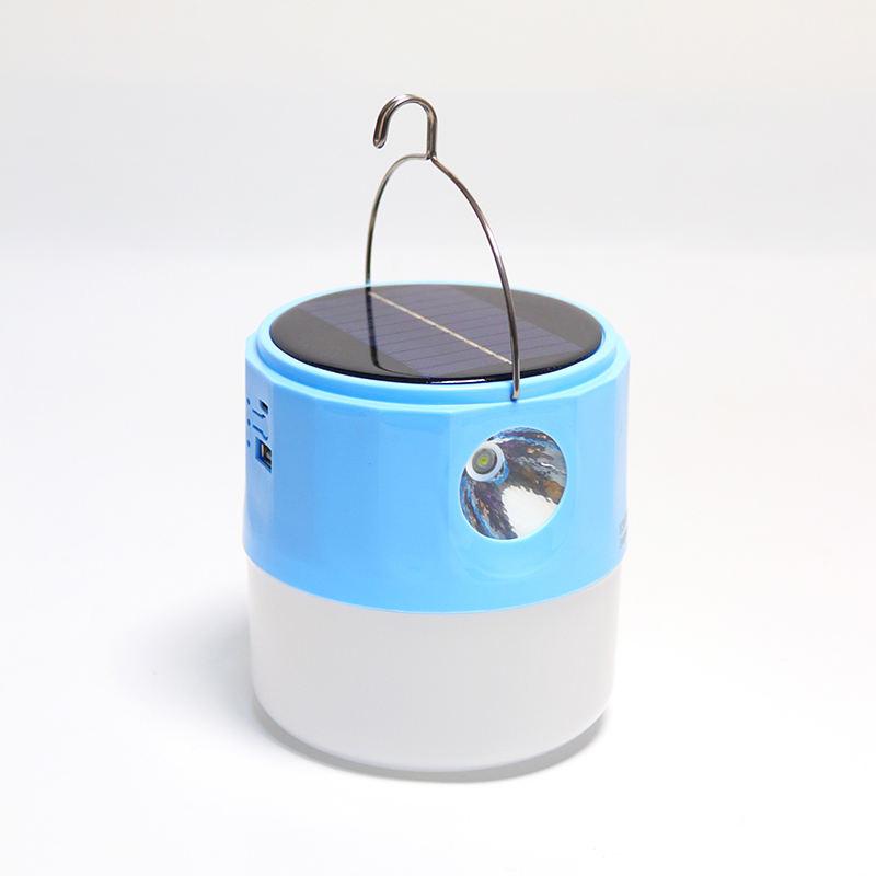USB Portable Solar Tent Lamp IP65 Multifunctional LED DC Hanging Camping Lantern Outdoor Warning Floodlight