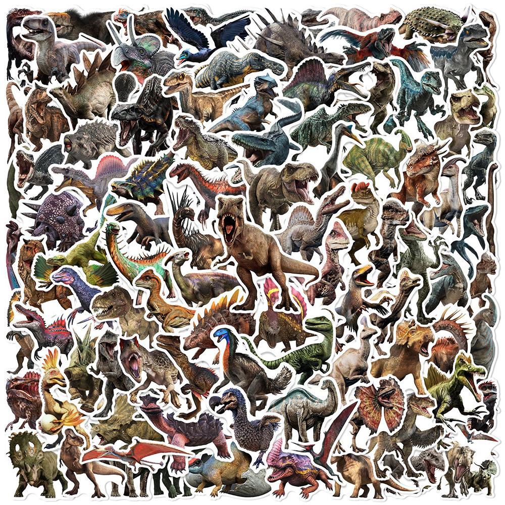 10/30/50/100pcs Jurassic Park Cartoon Stickers Cool Dinosaur Graffiti Decal DIY Suitcase Notebook Laptop PVC Sticker Classic Toy