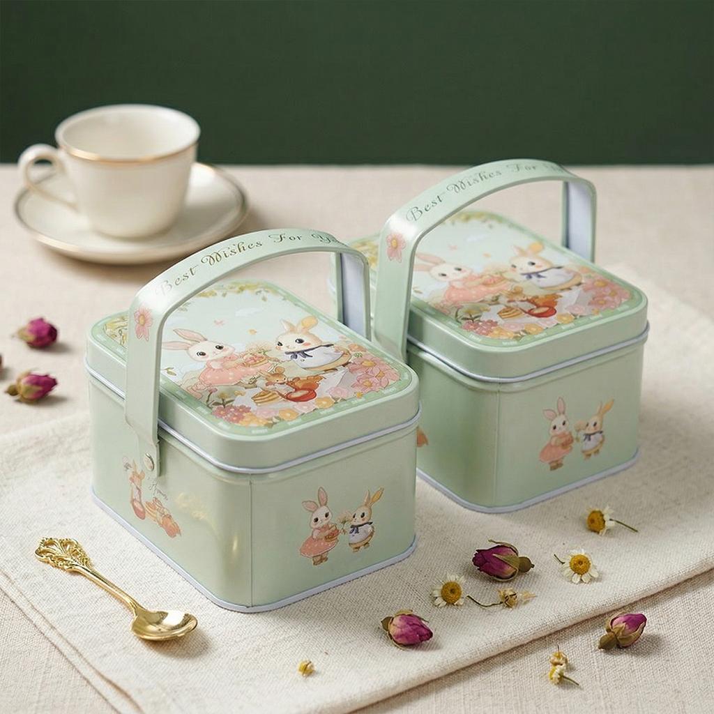 Glückskaninchen Schlüsselanhänger mit Blechdose & Grußkarte Niedlicher Plüsch-Kaninchen Schlüsselanhänger für Taschen Rucksäcke Kaninchen Anhänger Ostergeschenke