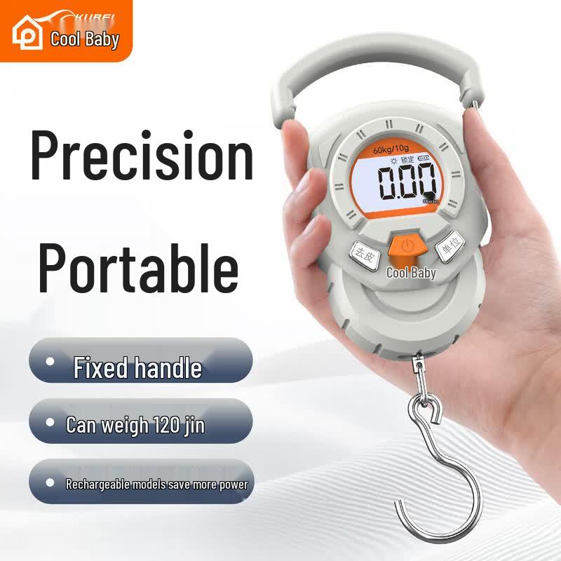 Rechargeable Portable Digital Luggage Scale with Measuring Tape