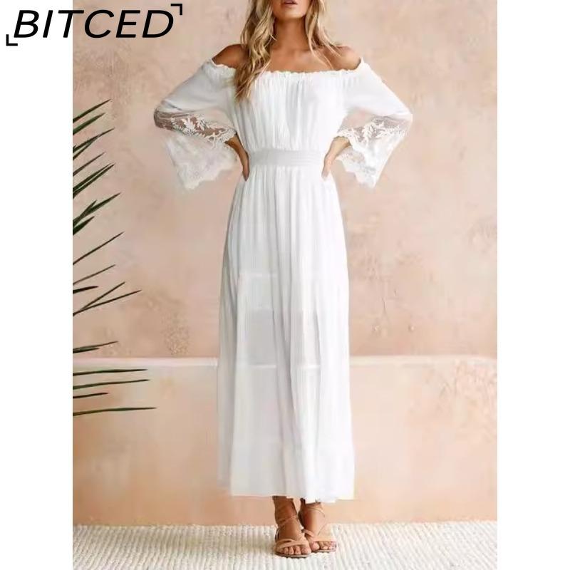 Женское платье BITCED с одним плечом и кружевными вставками S