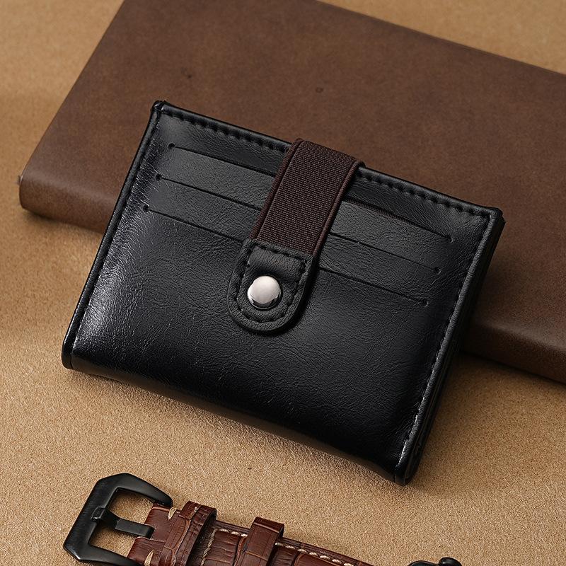 Men Wallet Soft Leather Multi Card Slot Vintage Small Wallet for Male Student