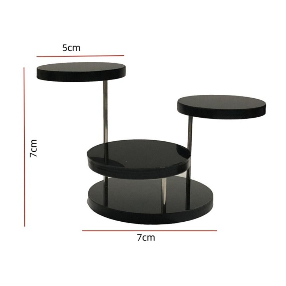 3 Layers Jewelry Display Stand Round Rings Earrings Selling Rack Mini Figurines