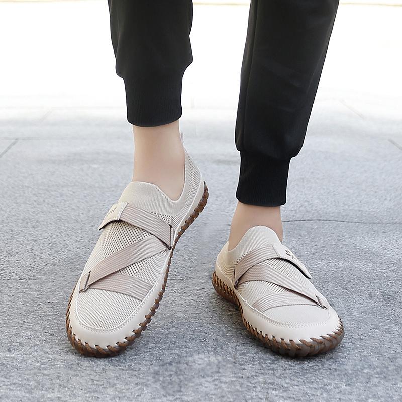 Fashion Comfortable Male Flats Summer Loafers for Men 2025 Men's Breathable Mesh Loafers Casual Slip-On Shoes Lightweight Walking Shoes