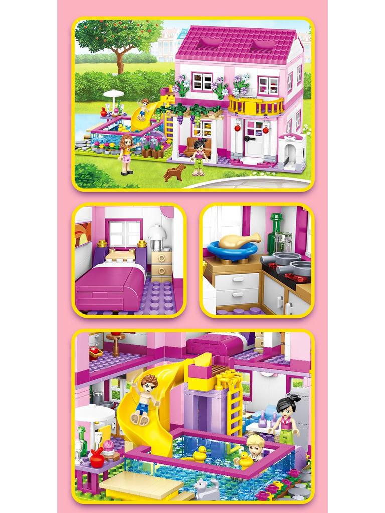 Chao Bao Girls' Castle Puzzle Building Blocks - Children's Birthday Gift