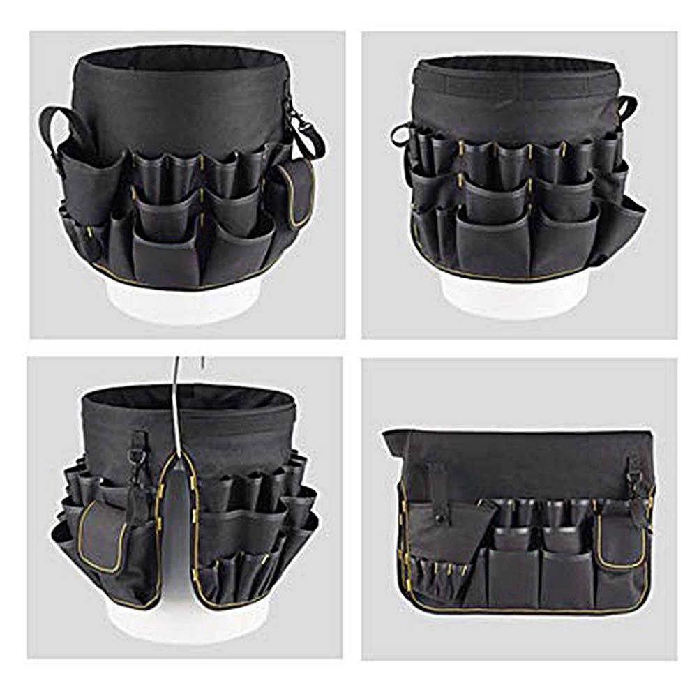 Heavy Duty Gardening Tool Bucket Organizer Gardening Tool Kit Holder with 56 Pockets for Garden