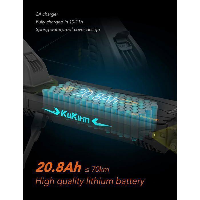 Kukirin G2 Master - Scooter Électrique - Batterie 52V 20,8Ah - Moteur 1000W X 2 - Neus 10 Pouces - Autonomie 70 Km - Max 60km/h