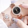 Woman Fashion Chic Diamante Steel Strap Quartz Watch