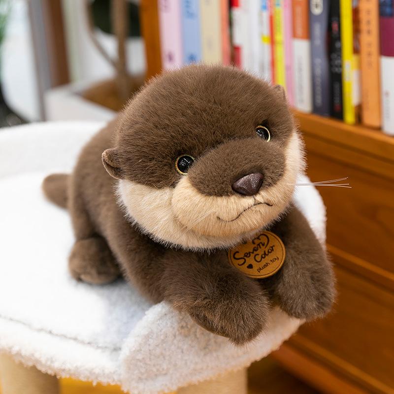 Cute Simulated Party Otter Plush Toys Children's Sleeping Pillow Office Dolls Aquarium Souvenirs
