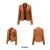2024 Women's Slim PU Leather Motorcycle Jacket - New Autumn/Winter Short Coat