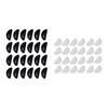 12 Pairs Glasses Nose Pads Non-slip Half Moon Hollow Solid Color Stylish Daily Using Long Lasting Silicone Eyeglass Nose Pad for Office