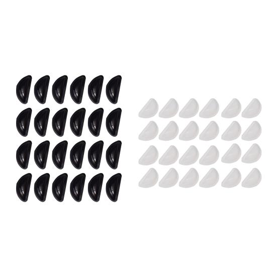 12 Pairs Glasses Nose Pads Non-slip Half Moon Hollow Solid Color Stylish Daily Using Long Lasting Silicone Eyeglass Nose Pad for Office