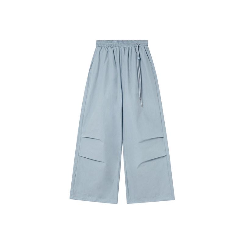 

Women s High Waist Elastic Ankle Wide-Leg Parachute Pants - American Style, Spring/Summer Collection. XXS