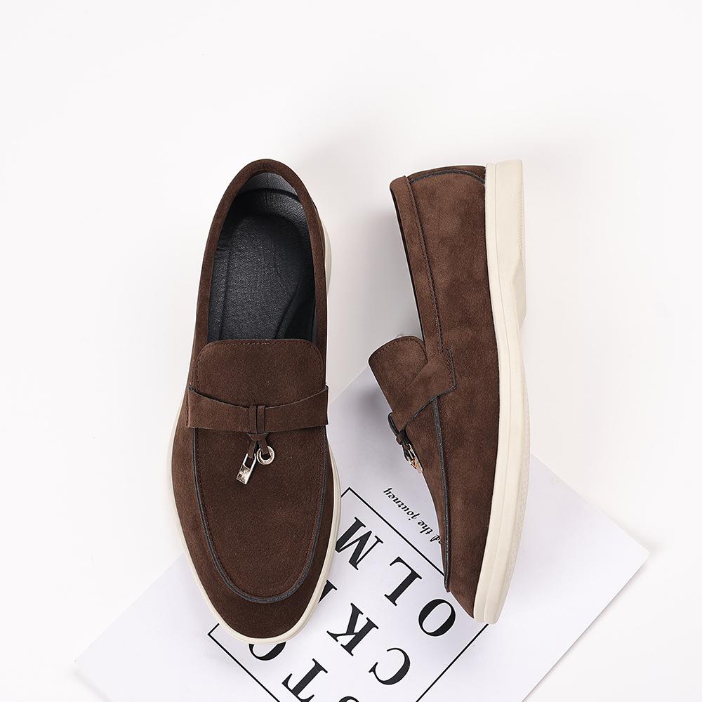 Strictly selected men's casual shoes, one-pedal lazy shoes, large-size fashion Doudou shoes, flat loafer