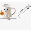 600ML Halloween Ghost Ceramic Mug – Funny Coffee Cup for Kids & Adults, Holiday Gift