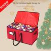 Oxford Cloth Foldable Storage Bag with 128 Grids for Christmas Ornaments - Dustproof & Moisture-Proof