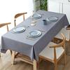 Table Cloth Waterproof Solid Color Dining Tablecloth Rectangular PVC Oil Resistant Mat Home Decoration Easy To Clean Table Cover