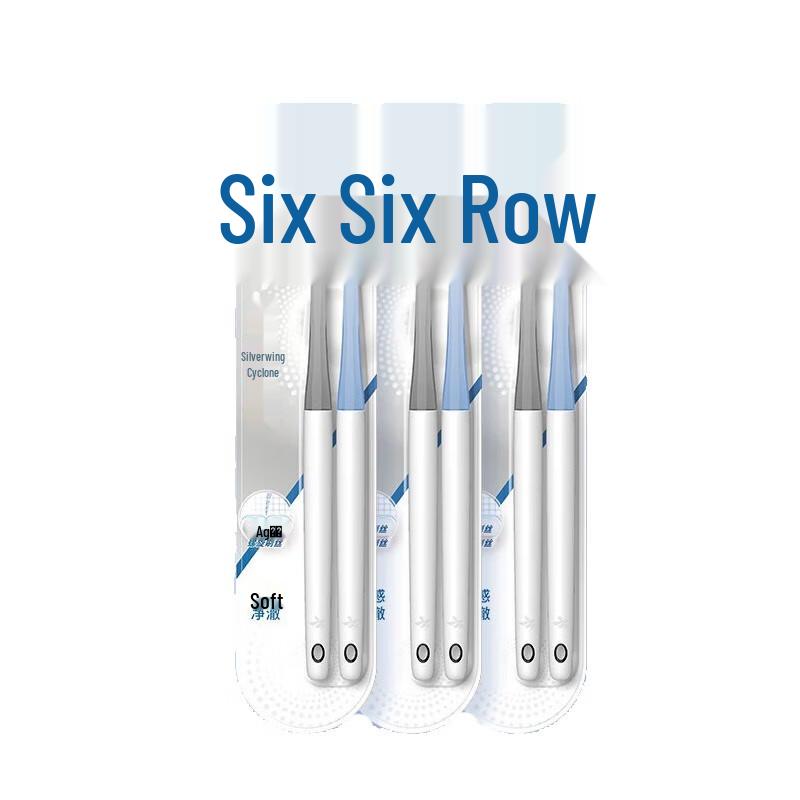 Yunnan Baiyao Silver Wing Cyclone Adult Soft Toothbrushes 6-Pack