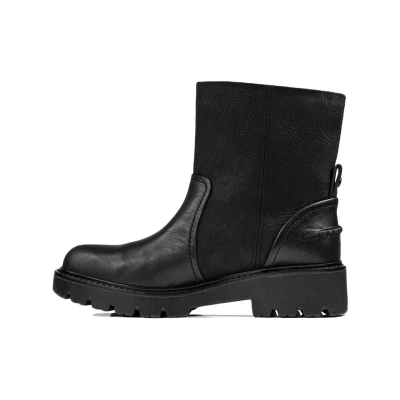 

UGG Удобные модные кожаные короткие женские сапоги черные 1103752-BLK 36