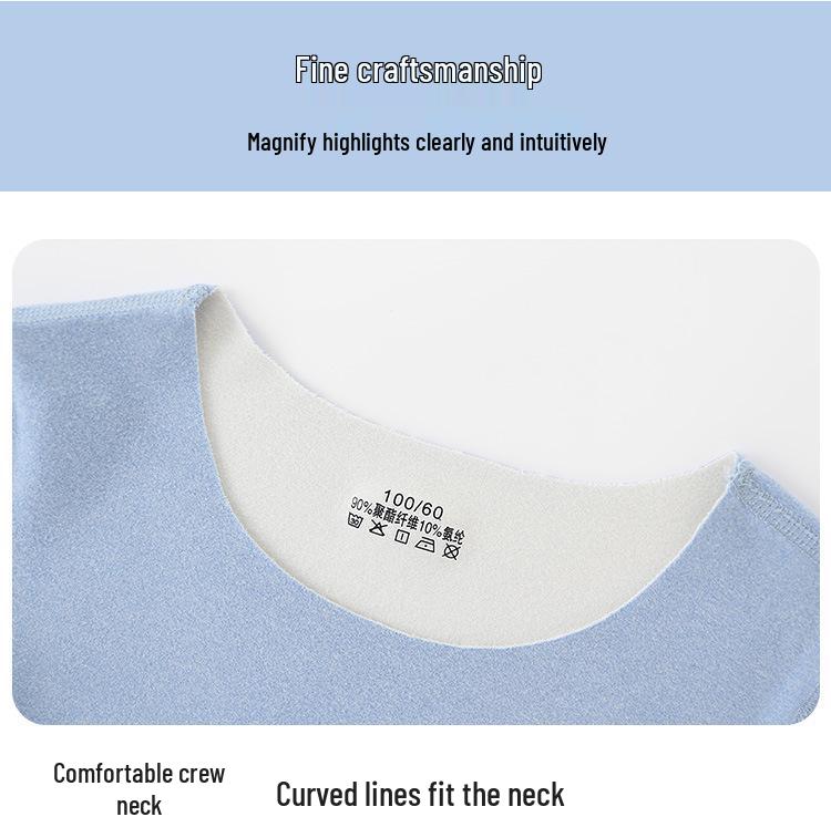 Children's Brushed Thermal Base Layer Set (S, M, L) – Seamless Class A Autumn Underwear and Trousers.