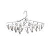 Foldable Clothes Drying Hanger with 20 Clips