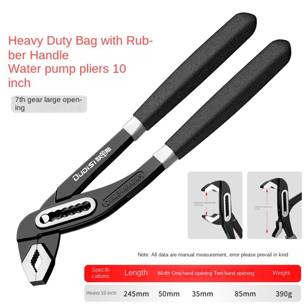 New High-carbon Steel Water Pipe Pliers Adjustable Heavy Duty Pipe Wrenches Opening Repair Tool Hand Tool Plumber