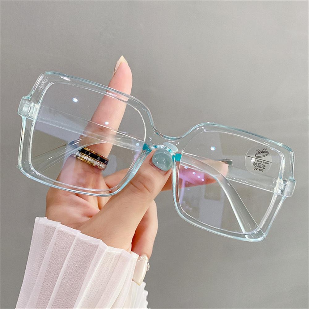 Fashion Oversized Square Glasses Men Women Anti Blue Light Glasses Large Frame Myopia Glasses Computer Glasses Optical Spectacle
