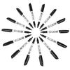 12Pcs Large Capacity Erasable Whiteboard Markers, Water-Based Ink Black Dry Erase Pens for Office School Teaching Supplies