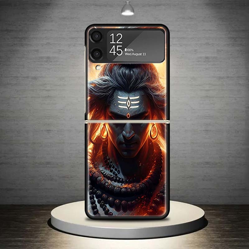 Lord Shiva Hindu God Buddha India Phone Case For Samsung Galaxy Z Flip 7 6 5 4 3 5G Shockproof Cover Z Flip7 Flip6 ZFlip5 Flip3