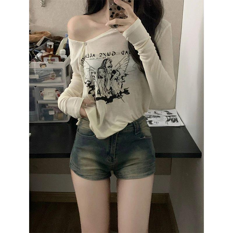 

2026 Plus Size Slim Fit Denim Shorts for Women: Trendy, Hip-Hugging, Summer Style S (80-98 jin)
