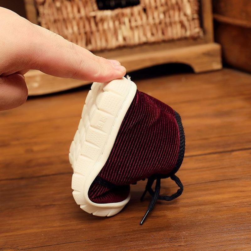 Handmade Winter Velvet Toddler Shoes, Soft Sole, Cotton, for 1-3 Years