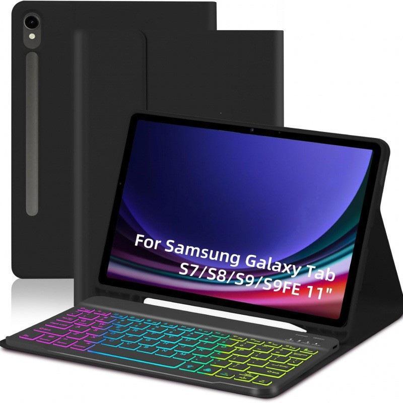 Samsung Galaxy Tab S9 FE 11" Bluetooth-Tastaturhülle mit 7-farbiger Hintergrundbeleuchtung