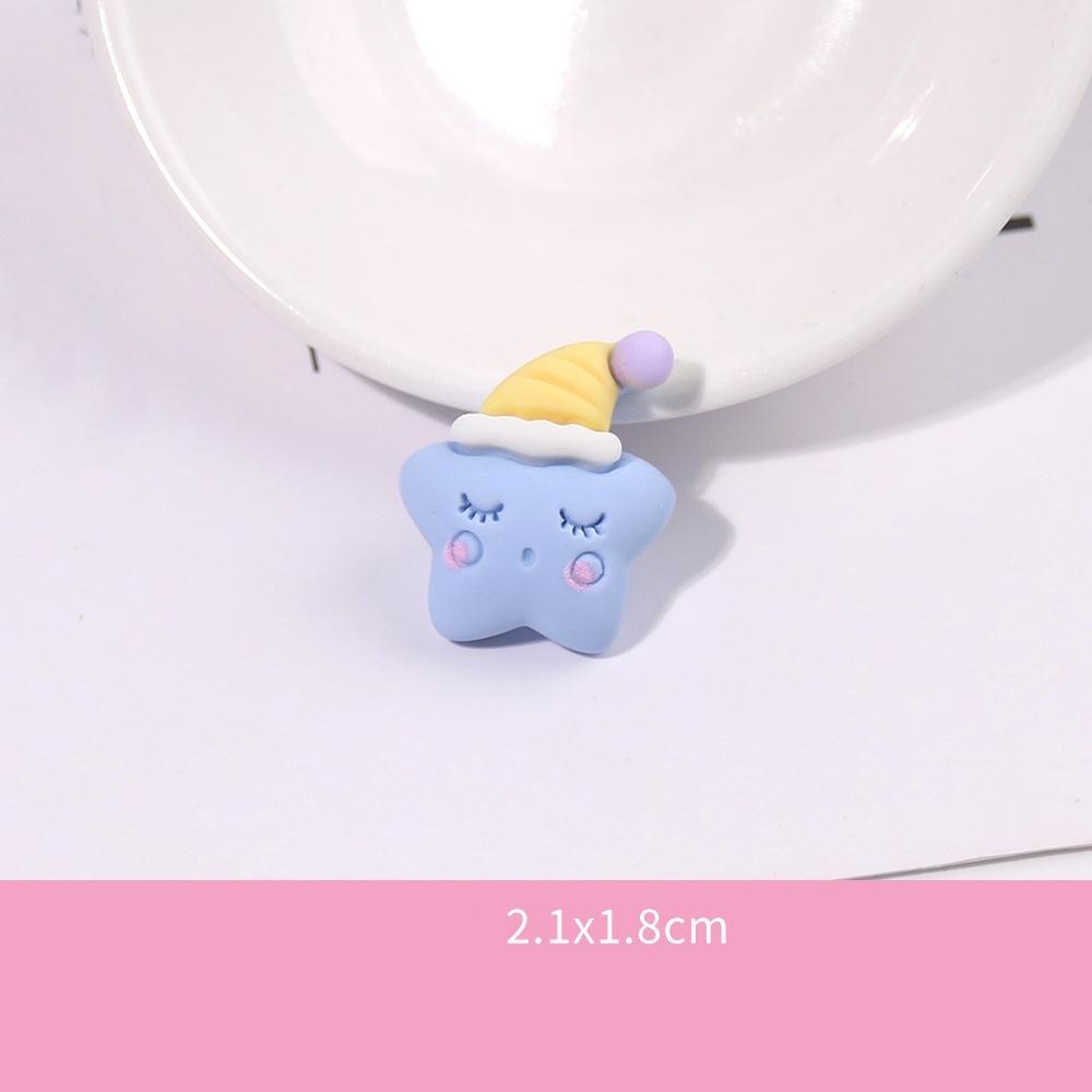 10Pcs Frosted Resin Accessories Simulate Cartoon Cream Glue Rainbow Cloud Phone Case Accessories Popular Diy Trinkets Luck Bag