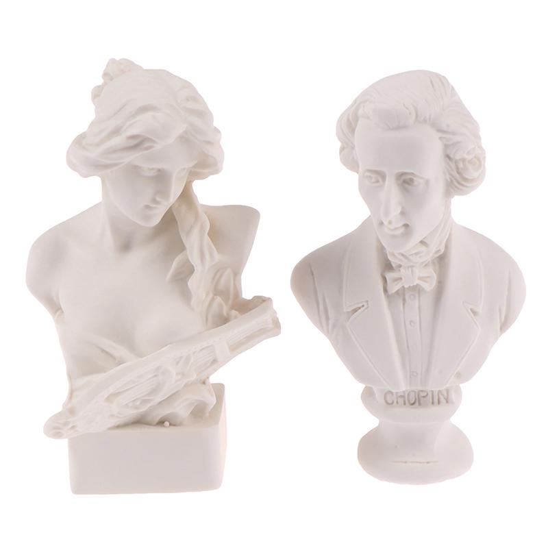 Buy 1Pc Dollhouse Miniature Bust Sculpture White Resin Statue Pretend