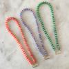 Boho Green Jade Natural Gemstone Bead Choker Necklace Gold Oval Carabiner Clasp Boutique Jewelry Gift for Women