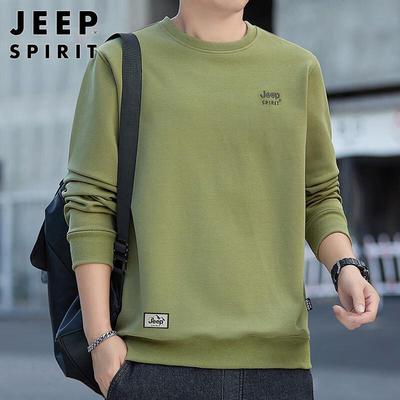 JEEP SPIRIT Men's Round Neck Pullover Sweatshirt