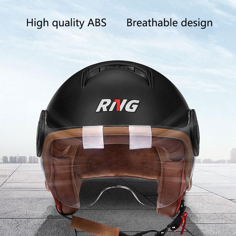 Motorcycle Retro Helmet High-definition Lens Breathable Scooter Electric-bike Helmet Cool Riding Equipment