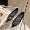 Fashion Ladies Shoes Black Flat Women Footwear Pointed Toe Fashion 2024 New Arrival A Walking Comfortable And Low Price Casual Sale 39