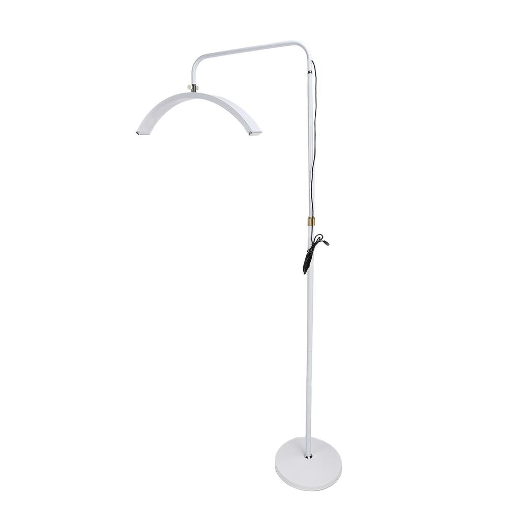50W 19in LED Floor Light 3000K‑6000K Half Moon Shaped 5 Brightness Eyelash Beauty Lamp White